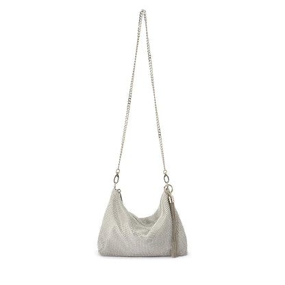 Olga Berg - JACE CRYSTAL SHOULDER BAG - Silver