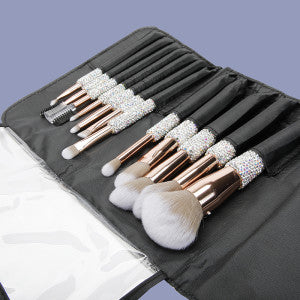 Aidangus - Lav-Ish Makeup Brush set encrusted in Crystals