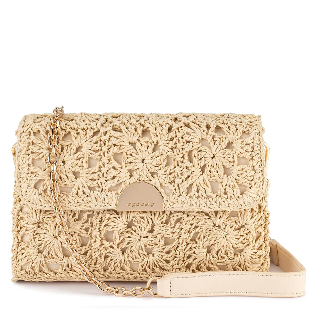 Olga Berg - MILLIE CROCHETED SHOULDER BAG - Nat