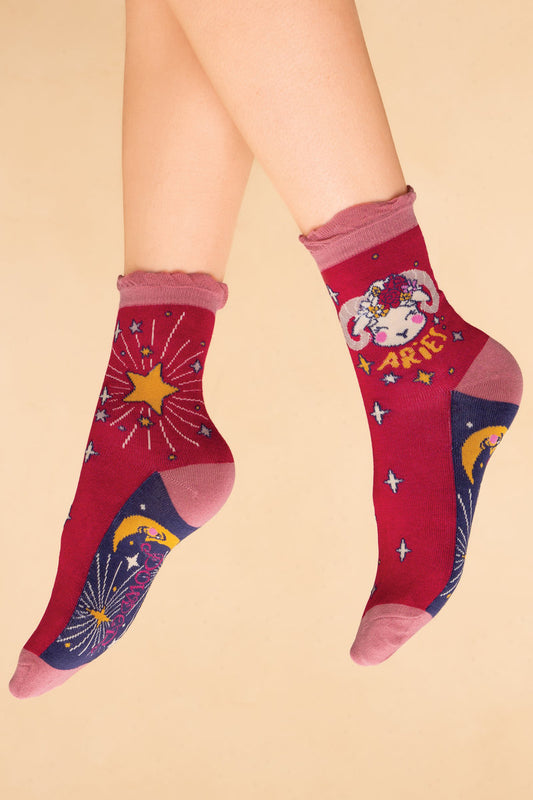 Powder - Aries Zodiac Ankle Socks