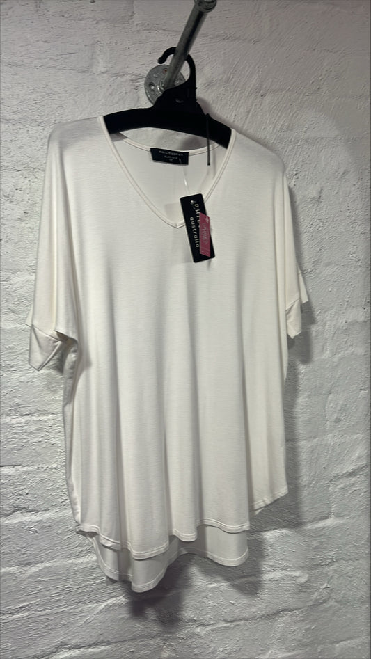 Philosophy - S/S V Neck Tee Vanilla - TUTOR.S.24