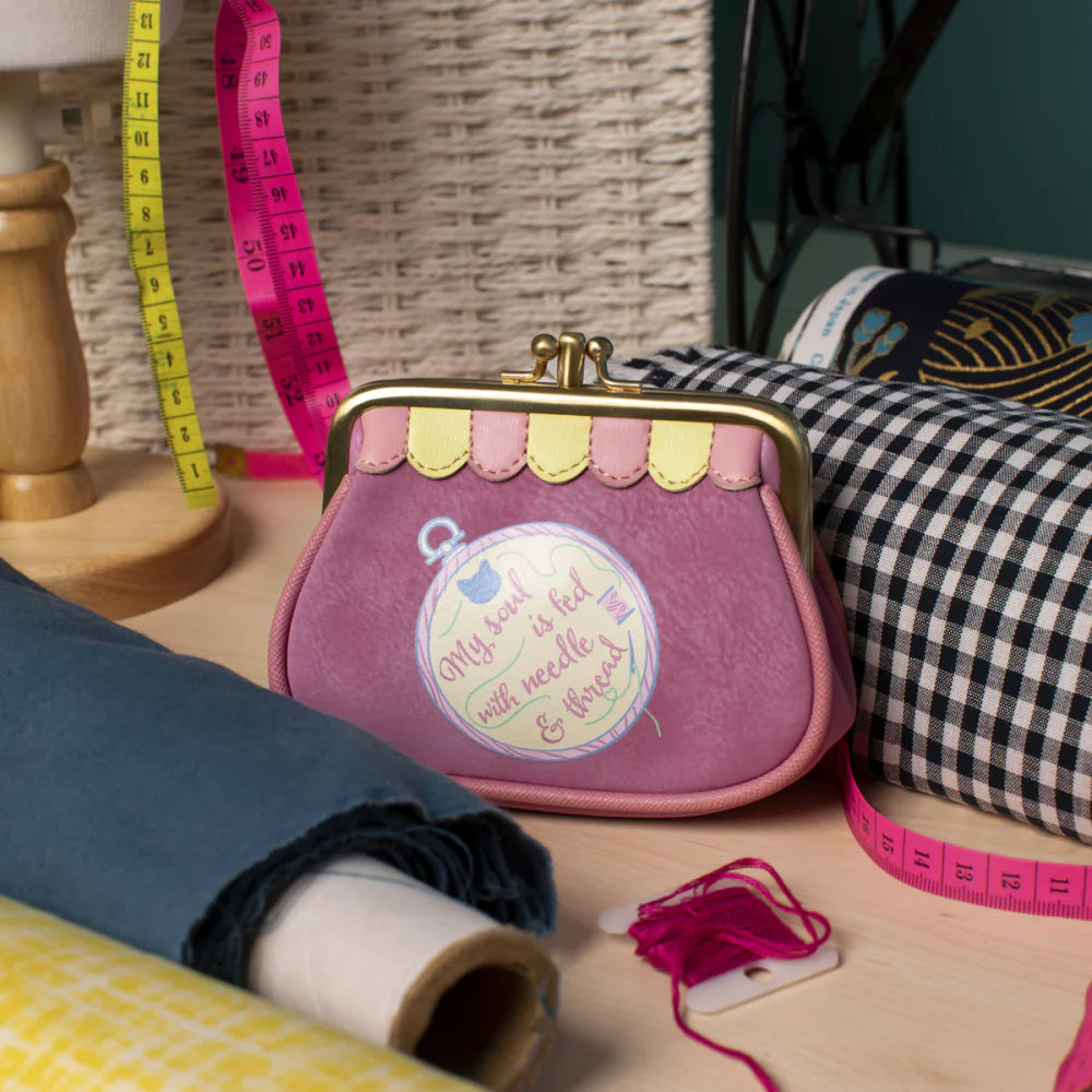 Vendula London Sewing Shop Raspberry Edition Clipper Coin Purse Available Now!