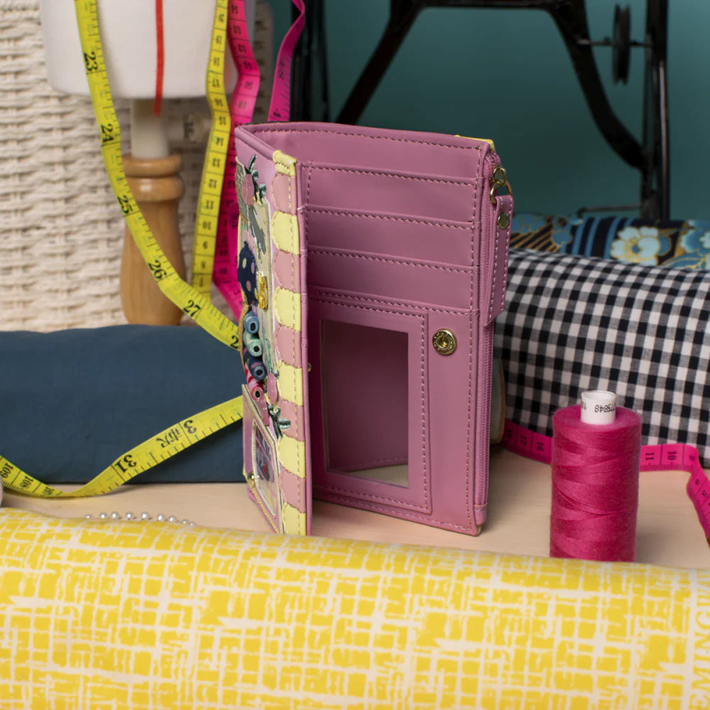 Vendula London Sewing Shop Raspberry Edition Compact Wallet Available Now!