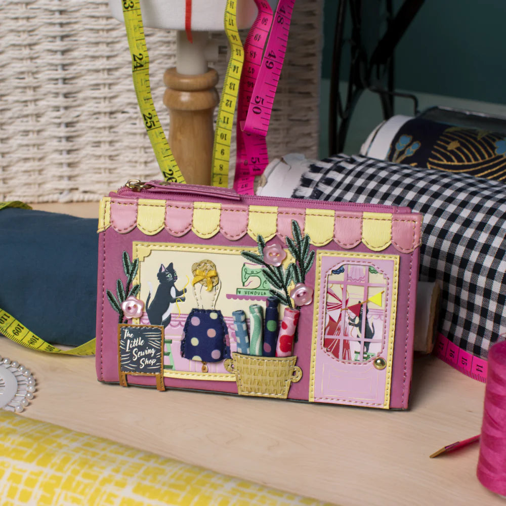 Vendula London Sewing Shop Raspberry Edition Compact Wallet Available Now!