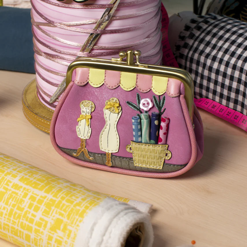 Vendula London Sewing Shop Raspberry Edition Clipper Coin Purse Available Now!