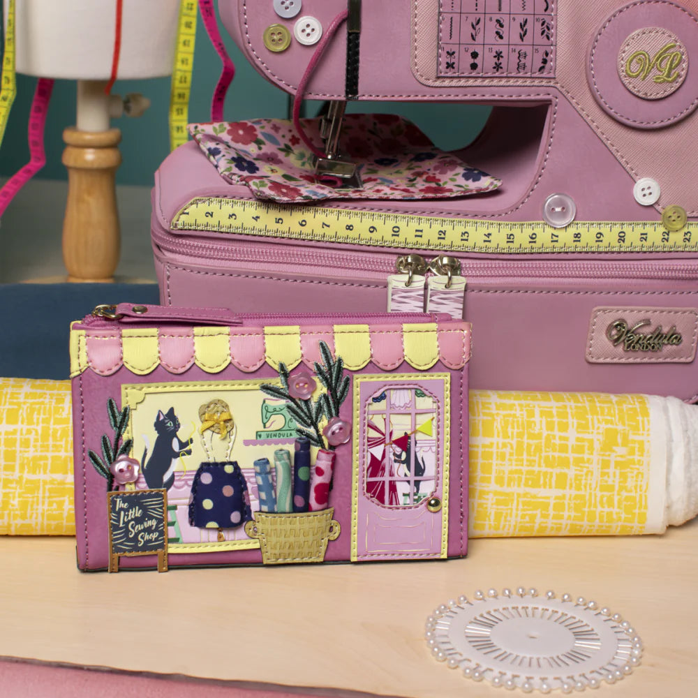 Vendula London Sewing Shop Raspberry Edition Compact Wallet Available Now!