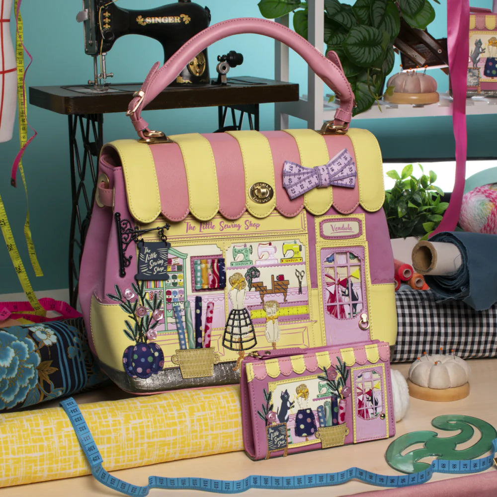 Vendula London Sewing Shop Raspberry Edition Compact Wallet Available Now!