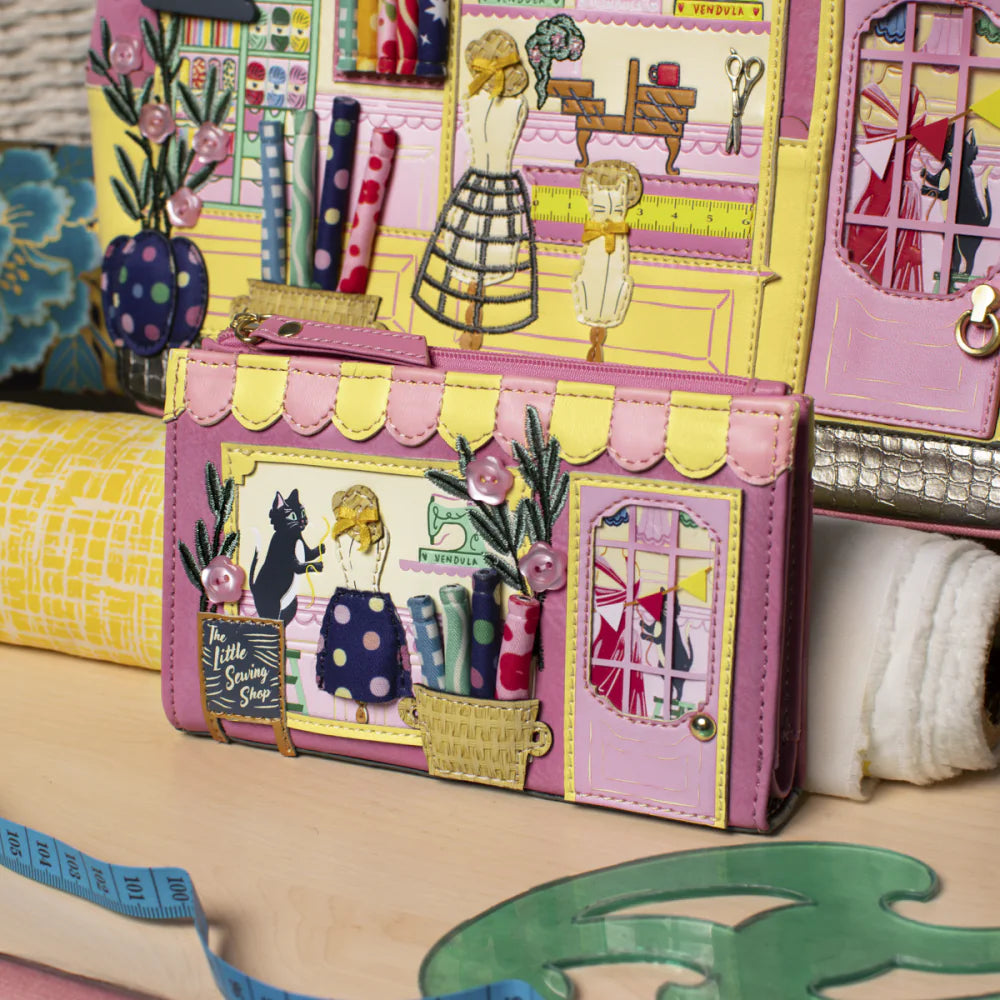 Vendula London Sewing Shop Raspberry Edition Compact Wallet Available Now!