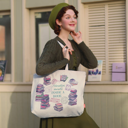 Vendula London - Travelling Library Canvas Tote Bag