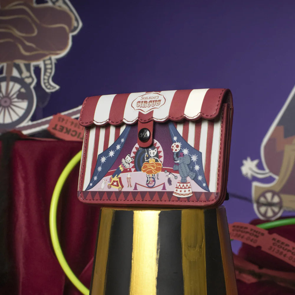 Vendula London Skelecat's Ghost Train Accordion Card Wallet Available Now