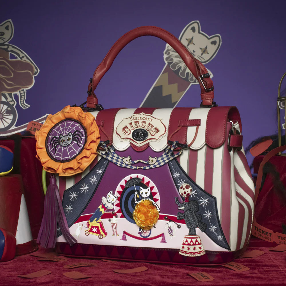 Vendula London Skelecat’s Travelling Ghost Train Grace Bag Available Now