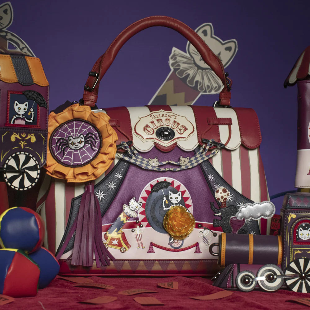 Vendula London Skelecat’s Travelling Ghost Train Grace Bag Available Now