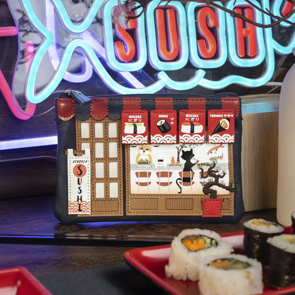 Vendula Lomdon Sushi Blue Edition Zipper Coin Key Purse Available Now