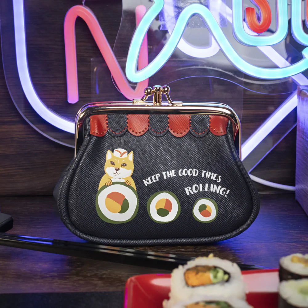 Vendula London Sushi Blue Edition Clipper Coin Purse Available Now