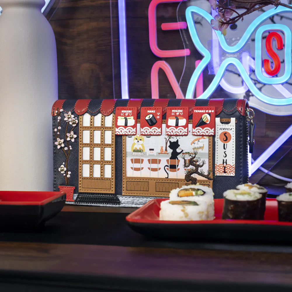 Vendula London Sushi Blue Edition Large Ziparound Wallet Available Now