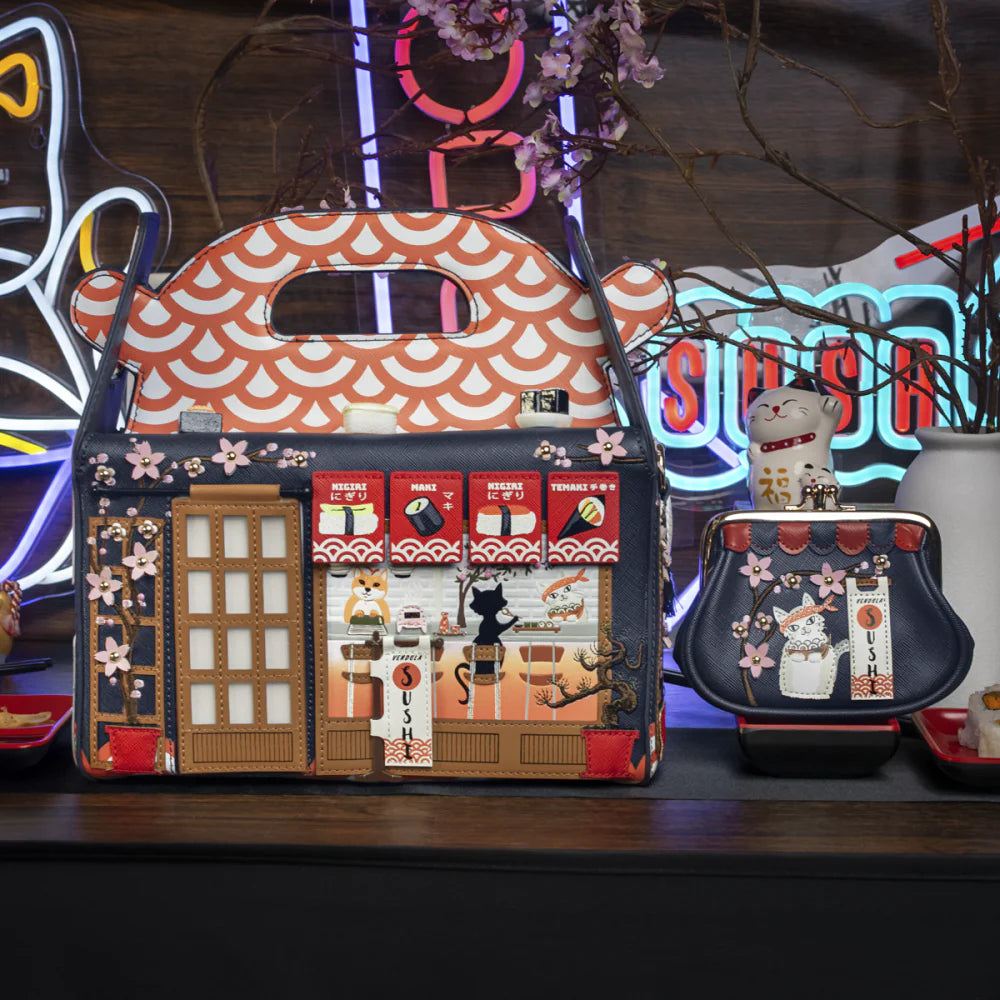 Vendula London Sushi Blue Edition Clipper Coin Purse Available Now