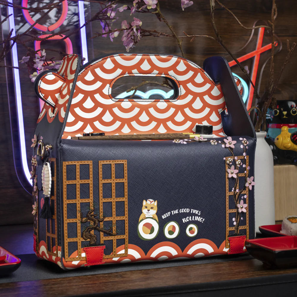 Vendula London Sushi Blue Edition Takeaway Box Bag w Shoulder Strap Available Now