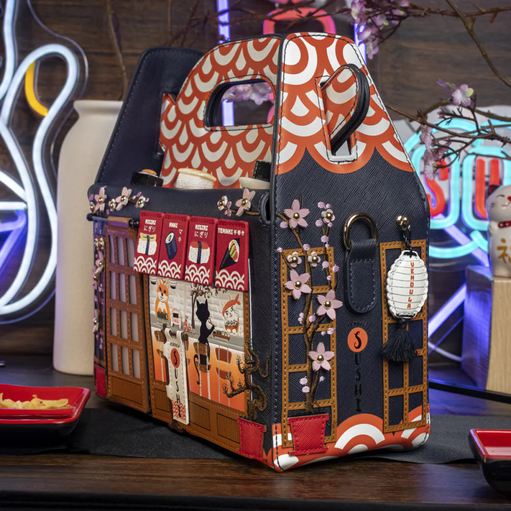 Vendula London Sushi Blue Edition Takeaway Box Bag w Shoulder Strap Available Now