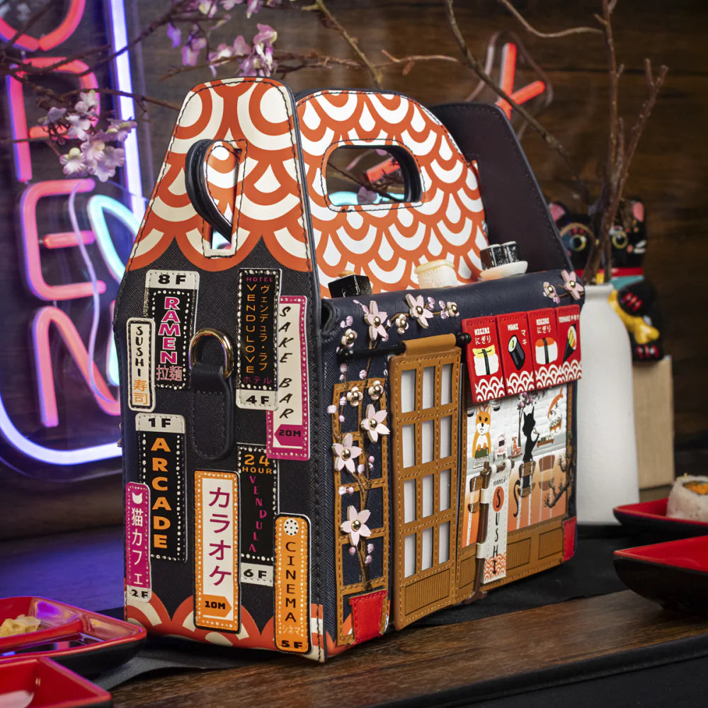 Vendula London Sushi Blue Edition Takeaway Box Bag w Shoulder Strap Available Now