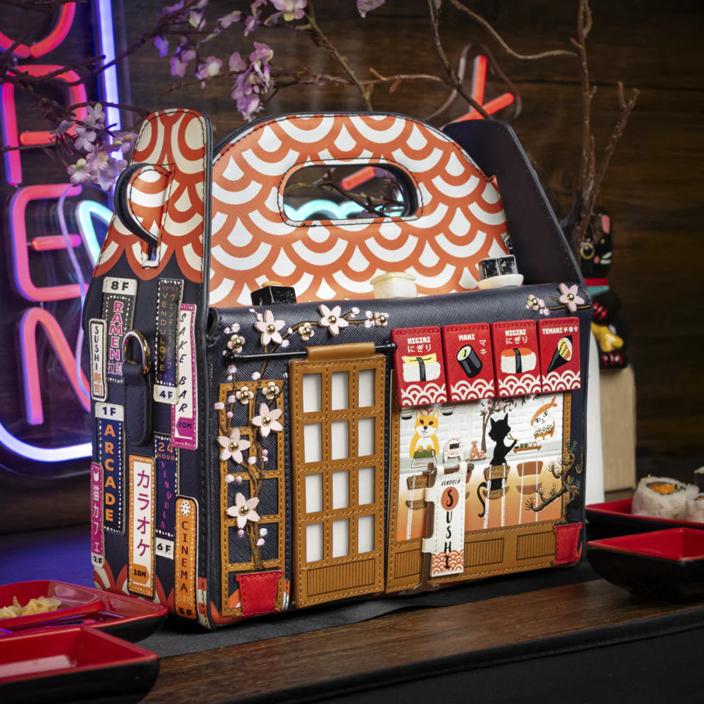 Vendula London Sushi Blue Edition Takeaway Box Bag w Shoulder Strap Available Now