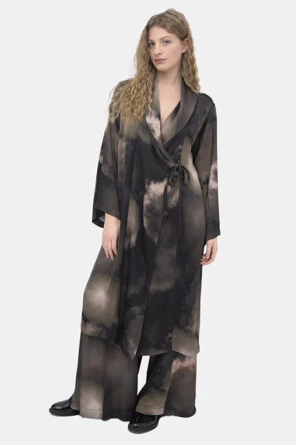 Baci - Tie-Dye Long Kimono 7006191MLTBRNS