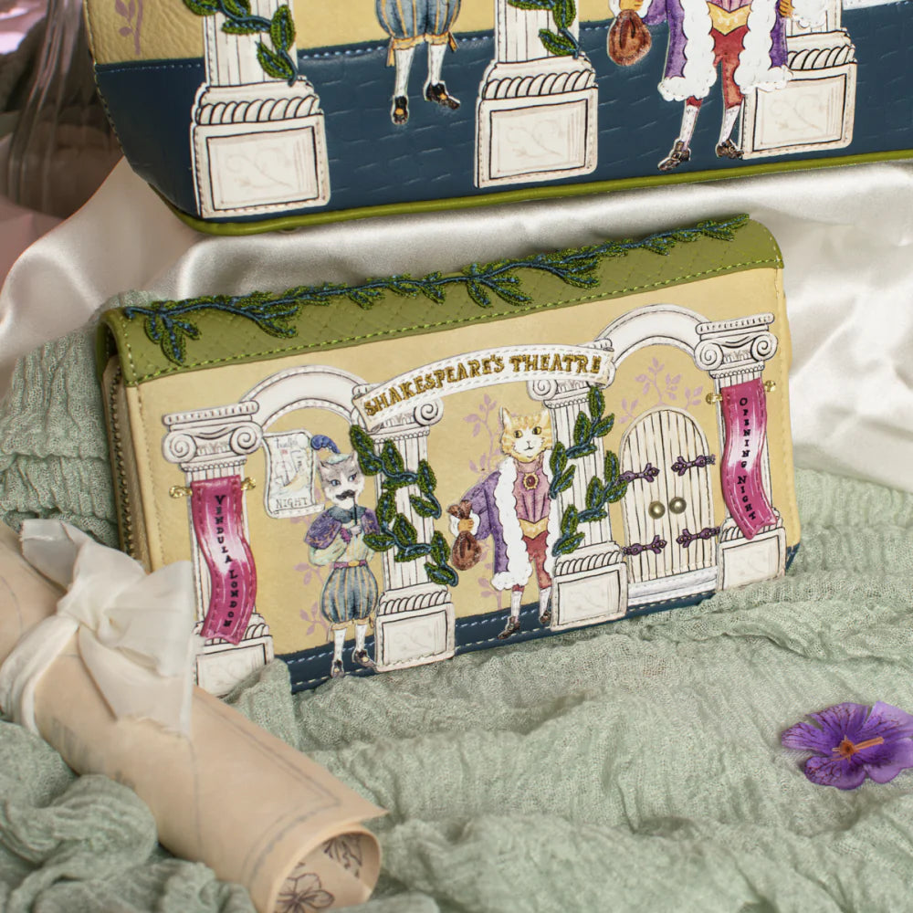 Vendula London Shakespeare Twelfth Night Large Zip Wallet Limited Edition