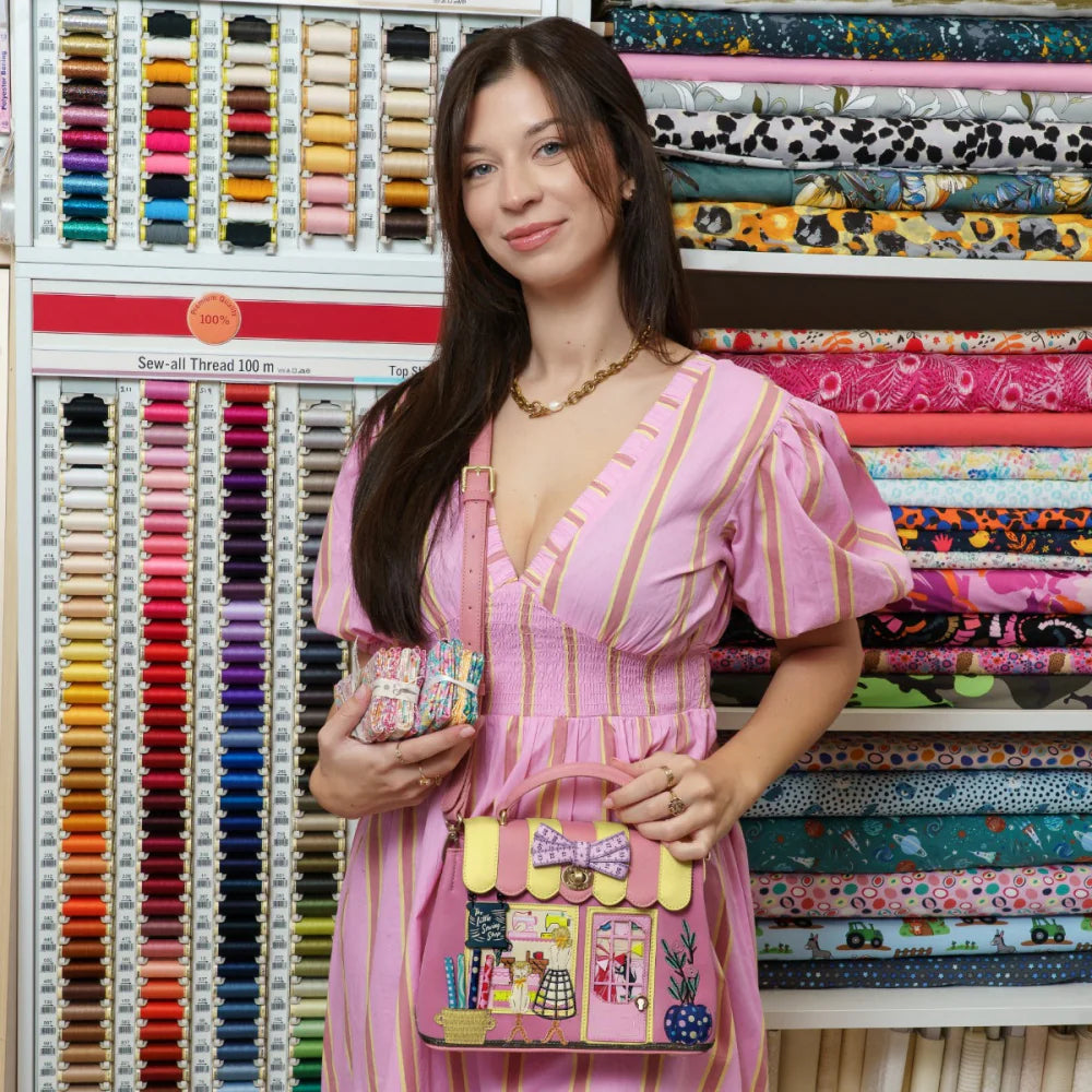 Vendula London Sewing Shop Raspberry Edition Mini Grace Bag Available Now