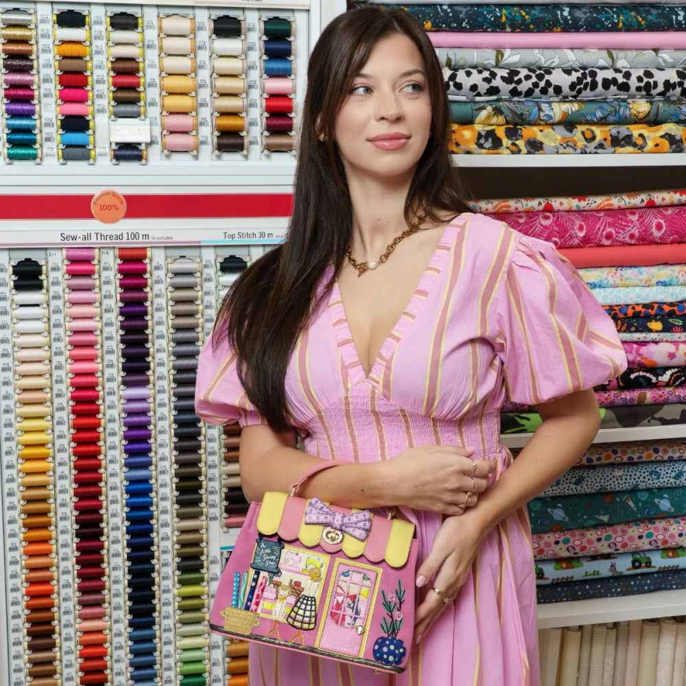 Vendula London Sewing Shop Raspberry Edition Mini Grace Bag Available Now