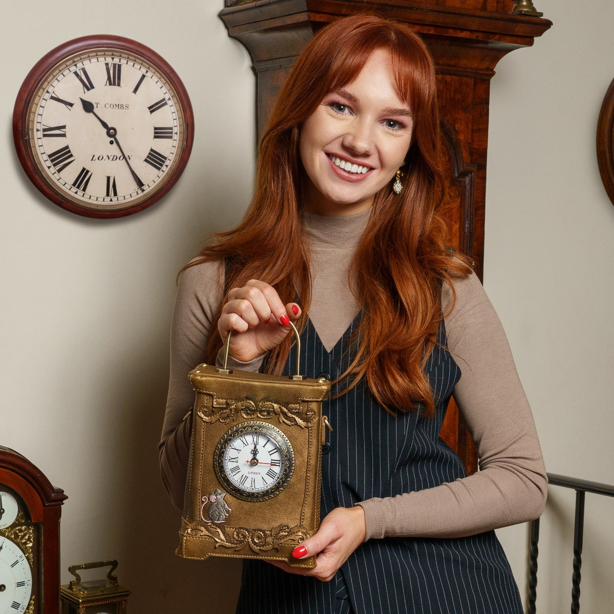 Vendula London - Tick Tock Clock Shop Carriage Clock Bag (PRE-ORDER)