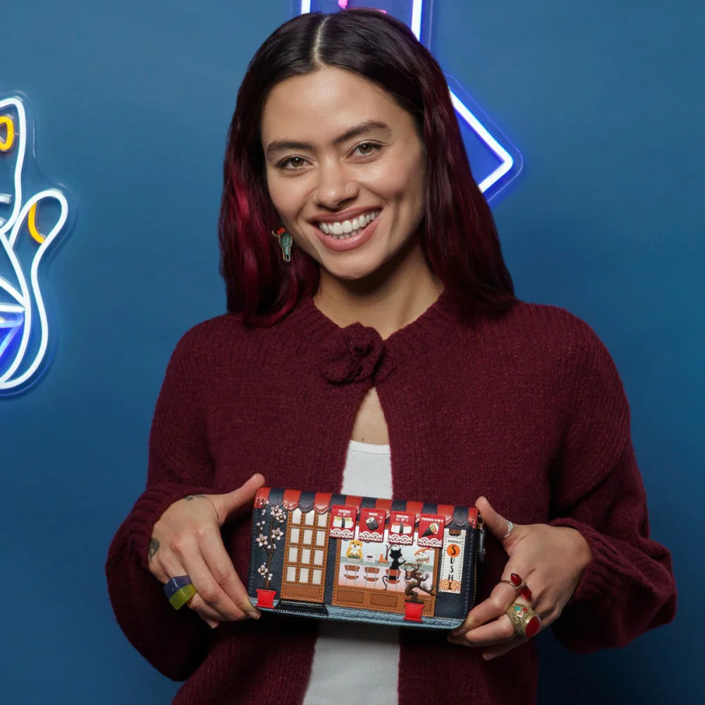 Vendula London Sushi Blue Edition Large Ziparound Wallet Available Now