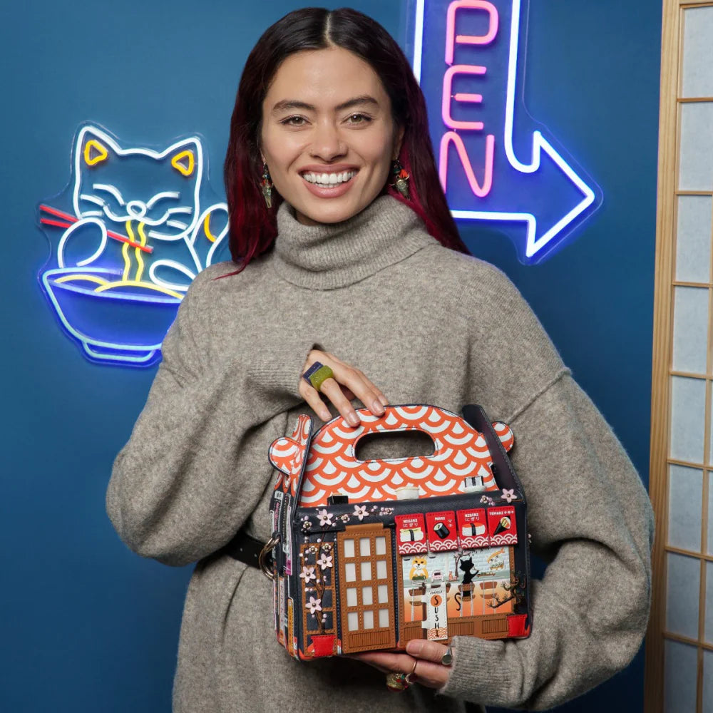 Vendula London Sushi Blue Edition Takeaway Box Bag w Shoulder Strap Available Now