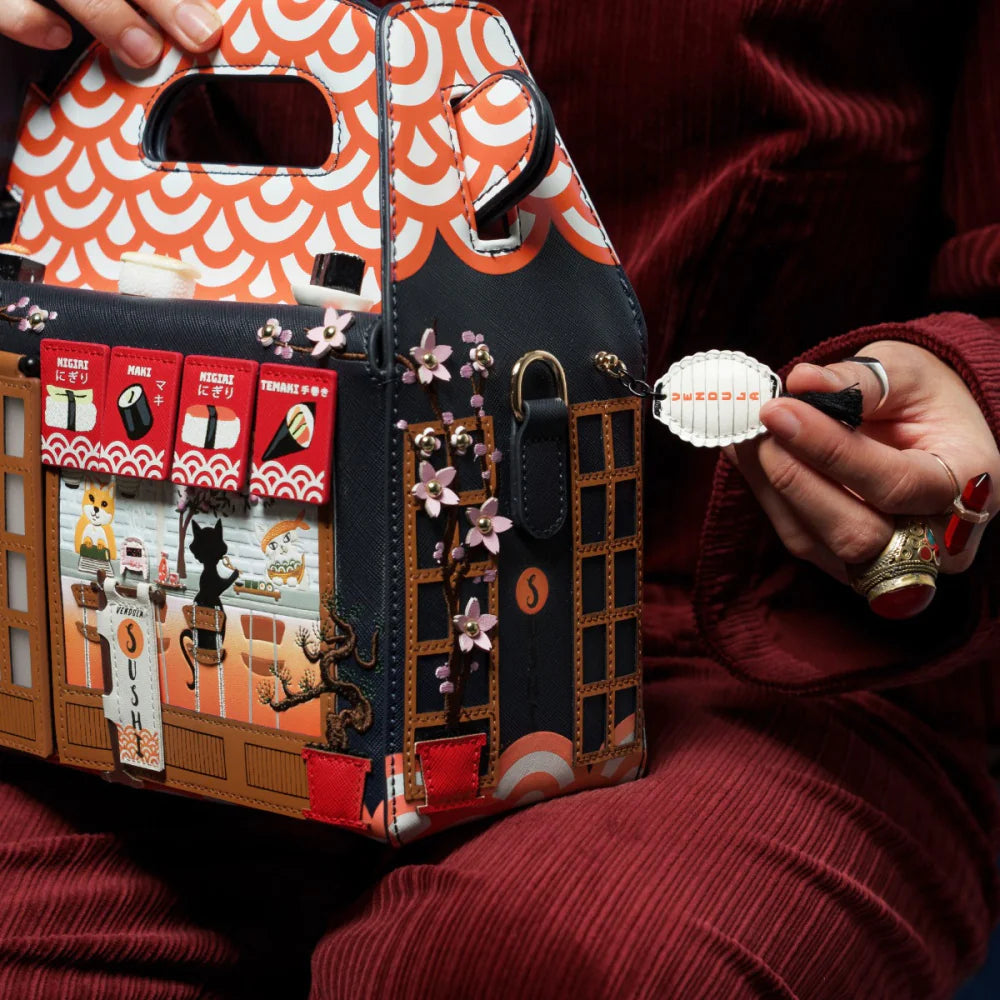 Vendula London Sushi Blue Edition Takeaway Box Bag w Shoulder Strap Available Now