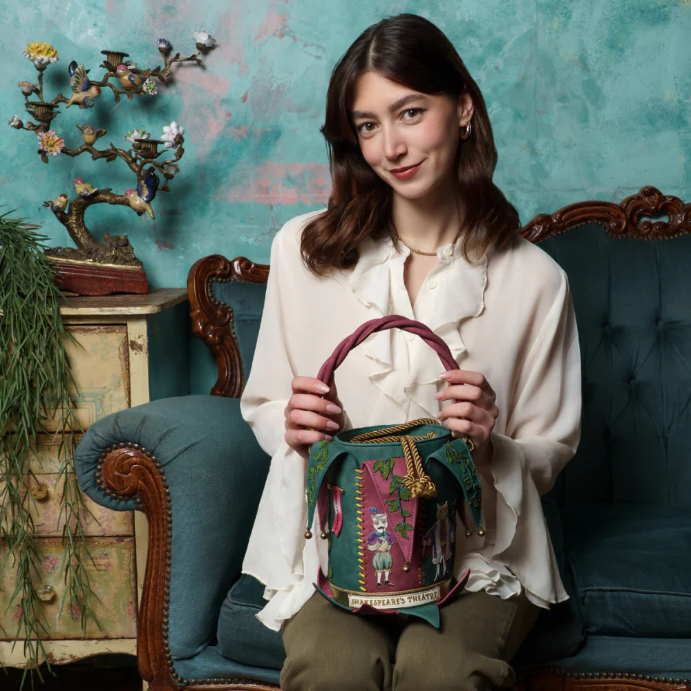 Vendula London Shakespeare Twelfth Night Jester Hat Bag Arrives 5/6