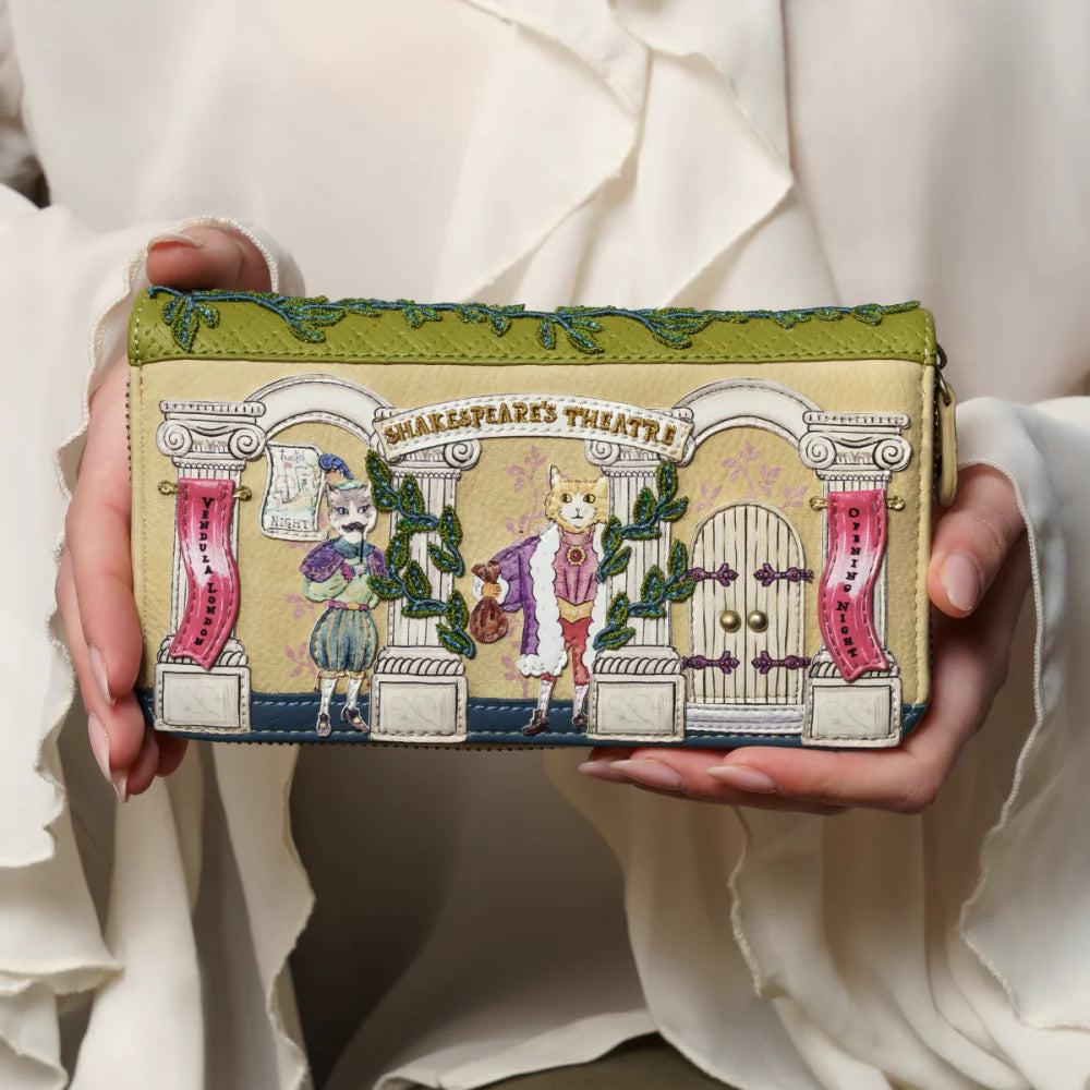 Vendula London Shakespeare Twelfth Night Large Zip Wallet Limited Edition