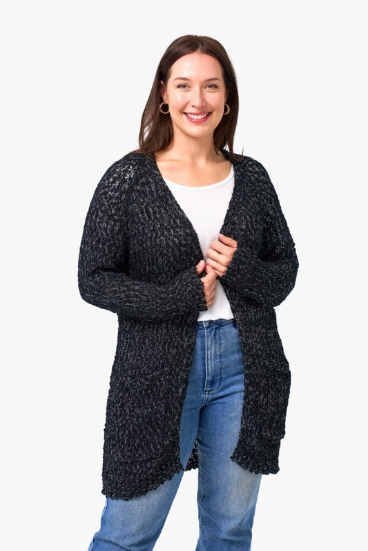 Boho Australia - Jedda Cardigan Blk/Silver