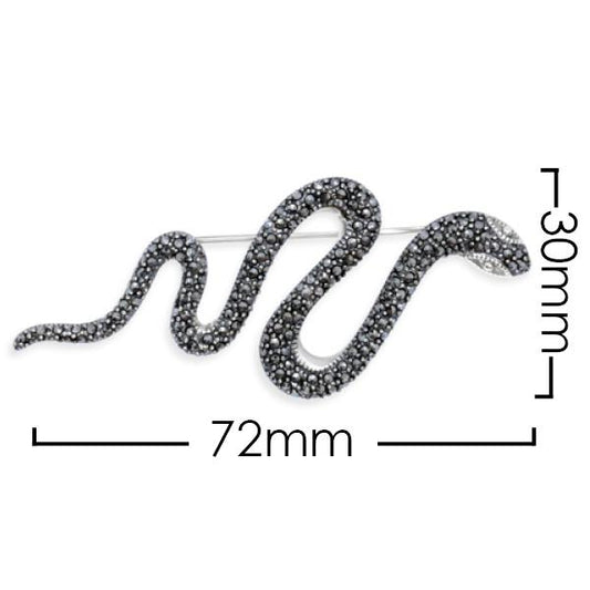 Marcasite Snake Brooch